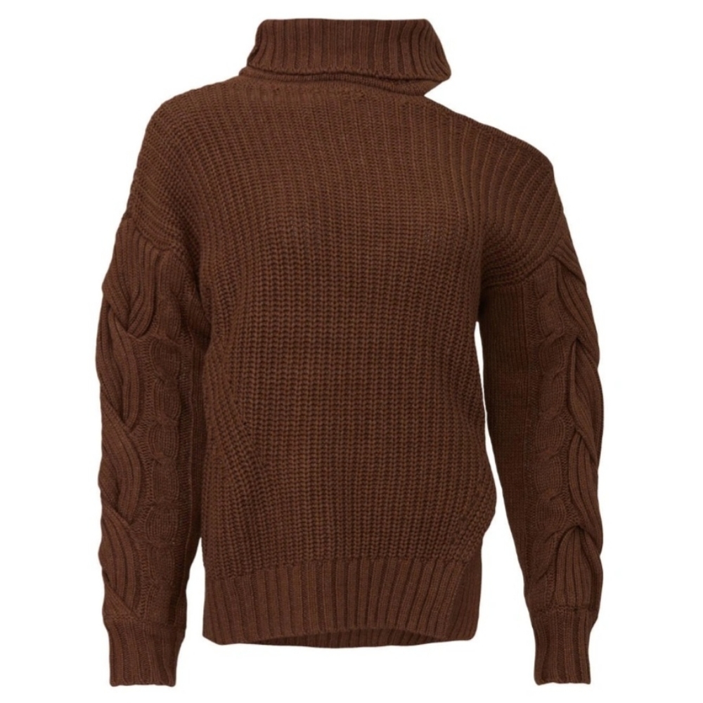 🧵 ASTR Chocolate Brown Sequoia Cable Sweater, Sz XS